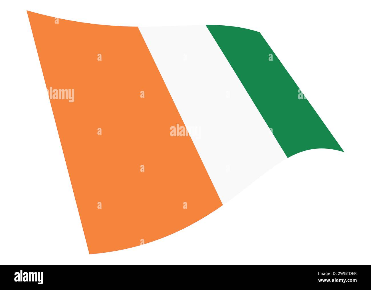 Illustration der Flagge der Elfenbeinküste Stockfoto