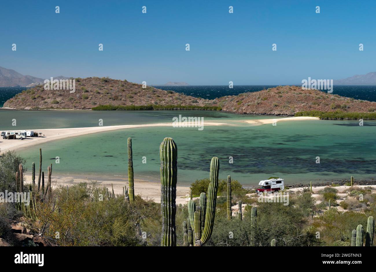 Playa El Requeson, Bahia Concepsion, Baja California Sur, Mexiko Stockfoto