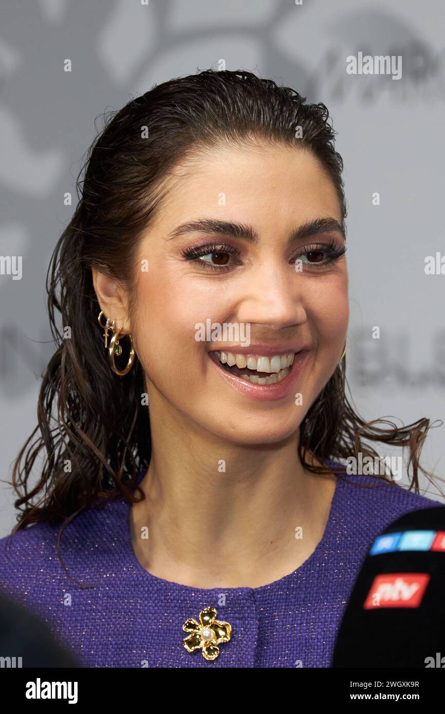 Emerson Tenney - Marc Cain Fashion Show BLEND GRENZT Herbst/Winter 2024 in der Arena Berlin am 06.02.2024. Marc Cain Fashion Show - BLEND BORDERS *** Emerson Tenney Marc Cain Fashion Show BLEND BORDERS Herbst Winter 2024 in der Arena Berlin am 06 02 2024 Marc Cain Fashion Show BLEND BORDERS Stockfoto