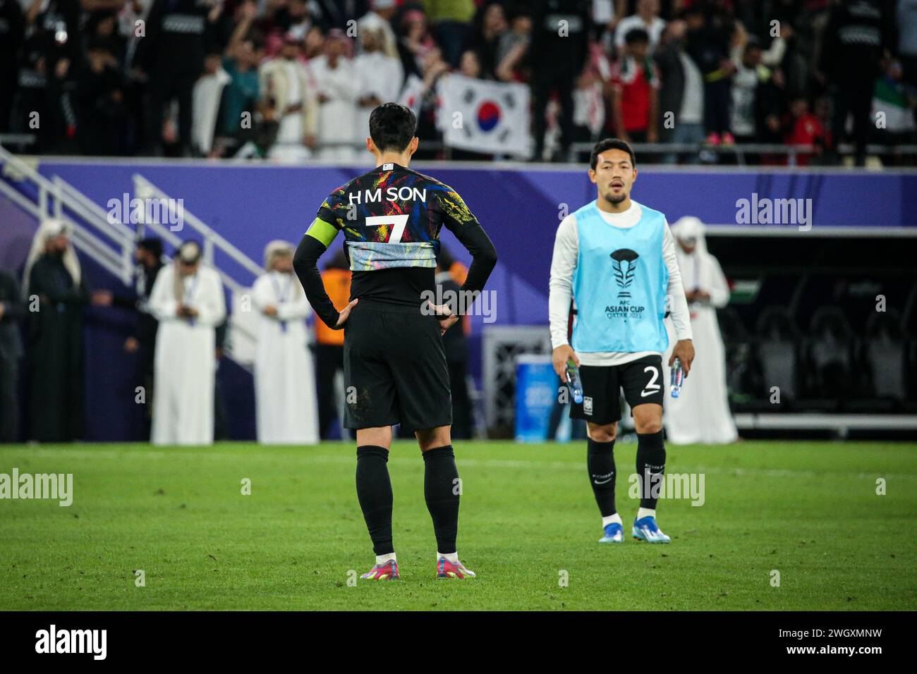 Doha, Katar, 6. Februar 2024, AFC Asian Cup Katar 2023 Halbfinale: Jordanien 2-1 Südkorea, Bild: Son Heung-min Stockfoto