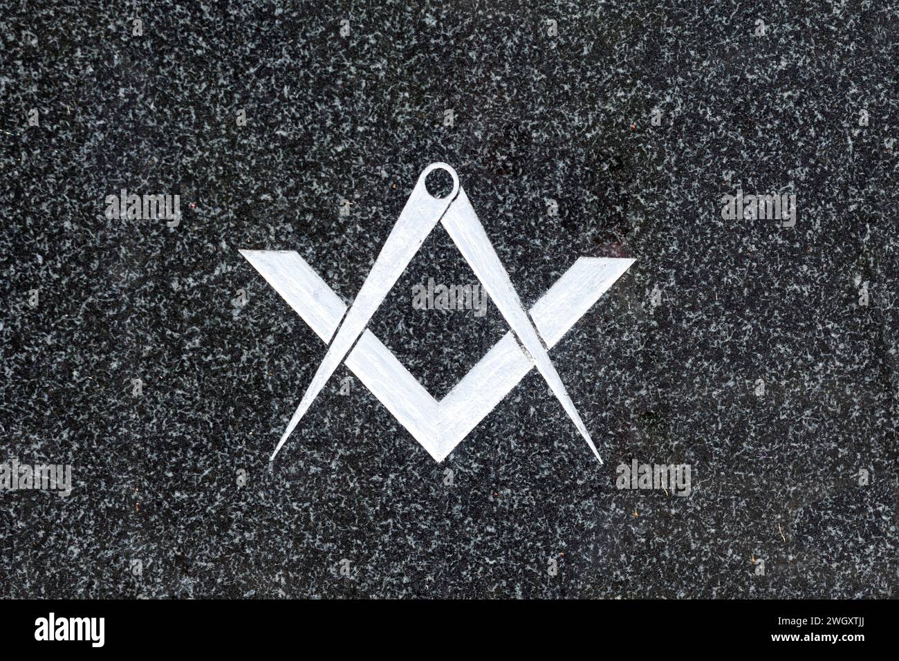 Freimaurer-Symbol Stockfoto