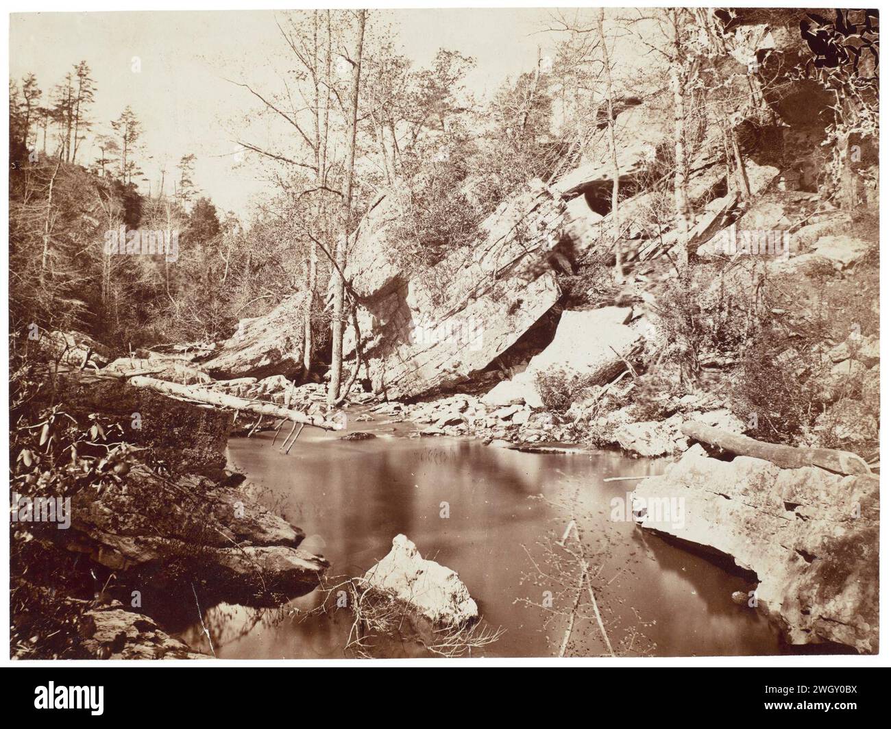 Zugeschrieben auf george barnard Gorge Lookout Mountain georgia 1864–1866100604). Stockfoto