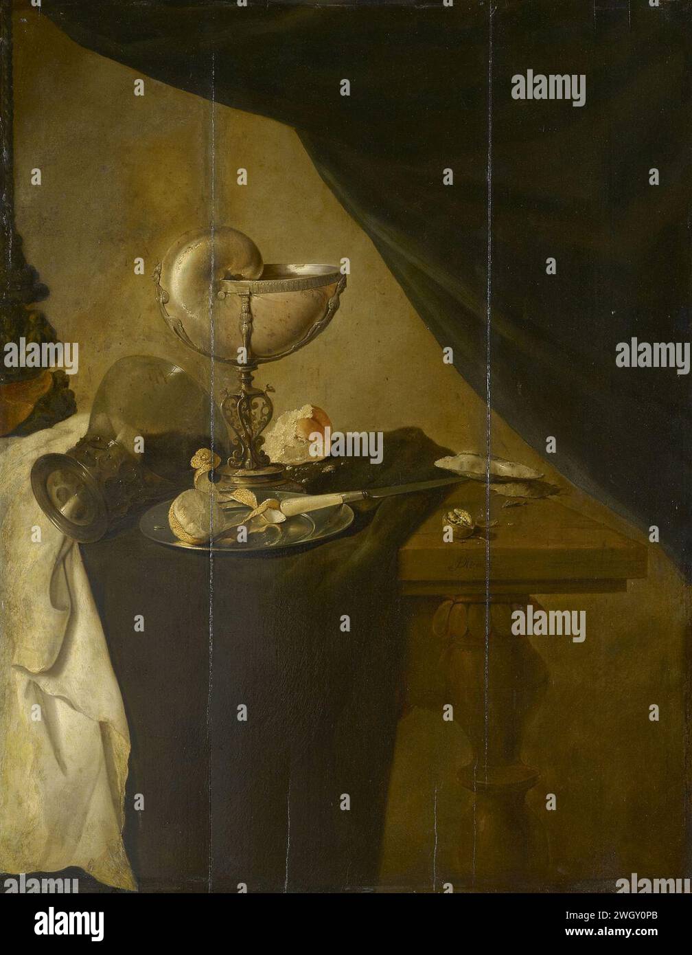 Zugeschrieben von Jan Davidsz de Heem (Utrecht 1606-Antwerpen 1684) - Stillleben mit einem Nautilus Cup Stockfoto