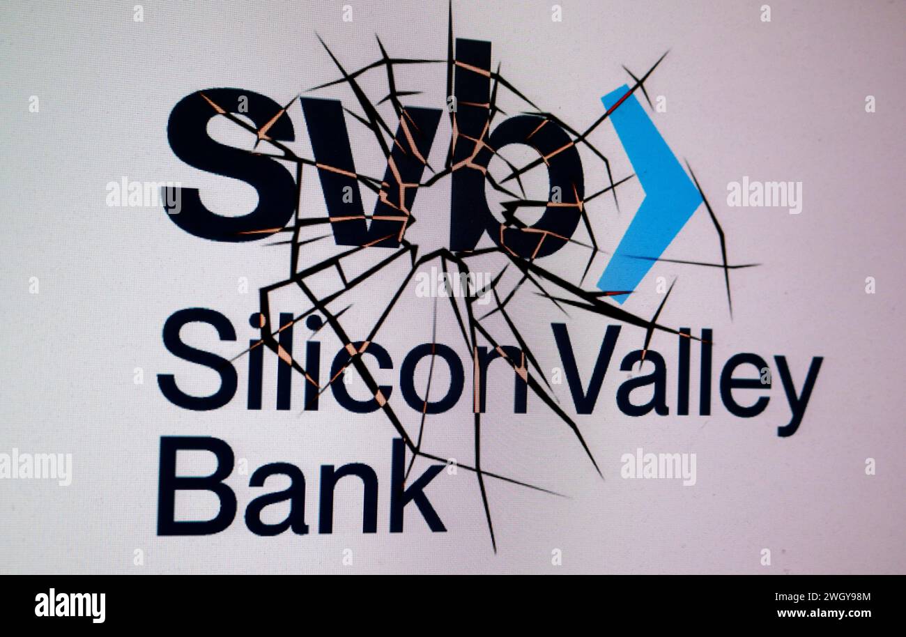 Logo/Markenname/Markenname: svb Silicon Valley Bank (nur für redaktionelle Verwendung. Keine Werbung. Referenzdatenbank: http://www.360-berlin.de. Stockfoto