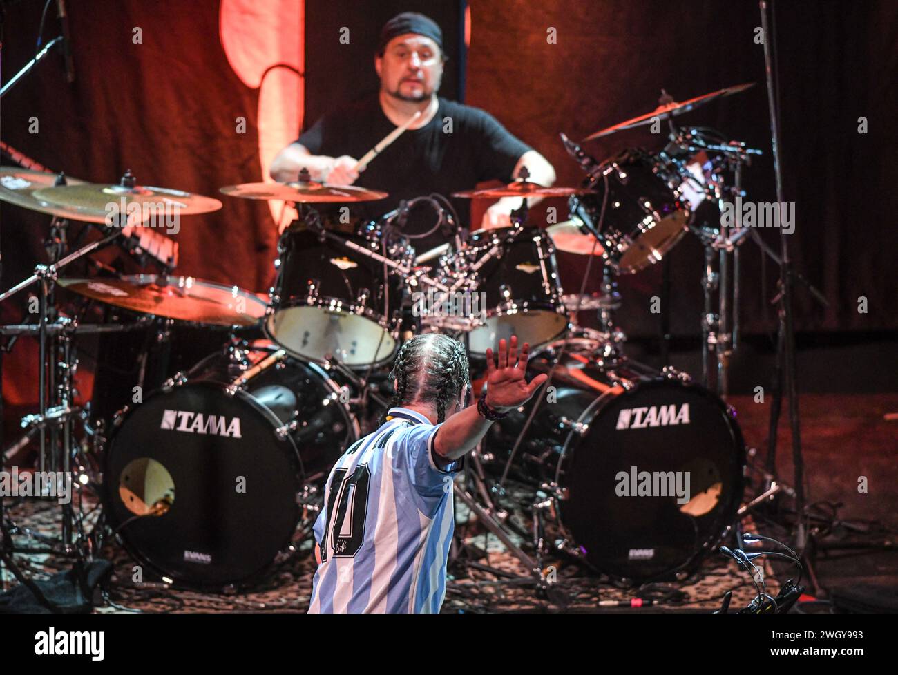 Mike Patton (Gesang) und Dave Lombardo (Schlagzeug) Stockfoto