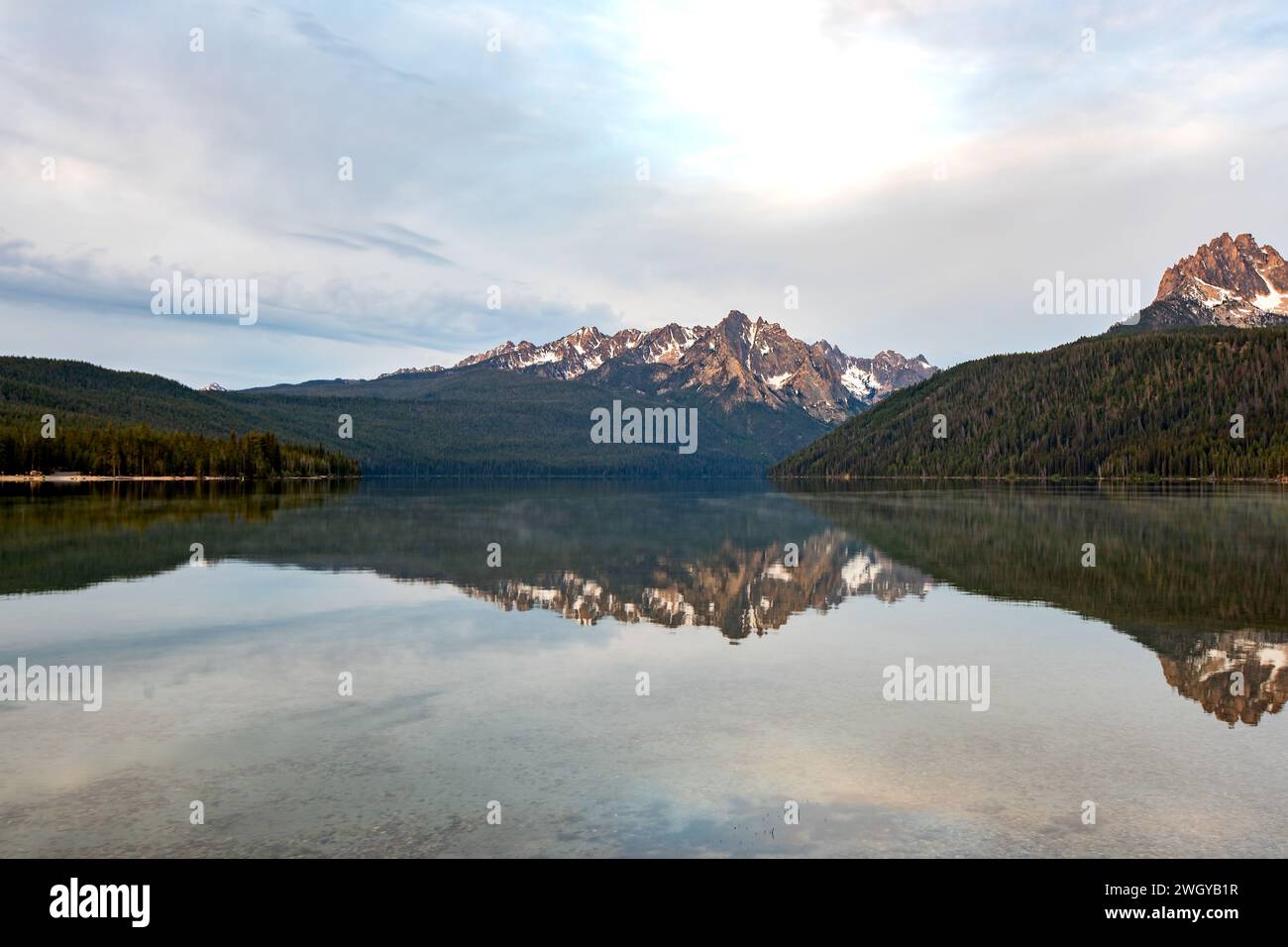 Blick auf den Redfish Lake Idaho Stockfoto