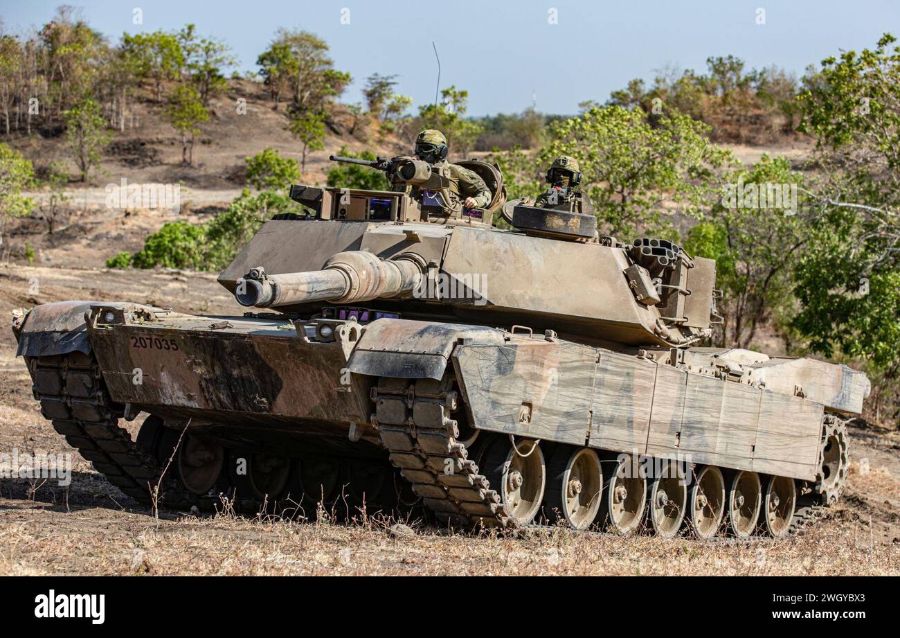 Australischer M1 Abrams Tank während der Übung Super Garuda Shield im September 2023. Stockfoto