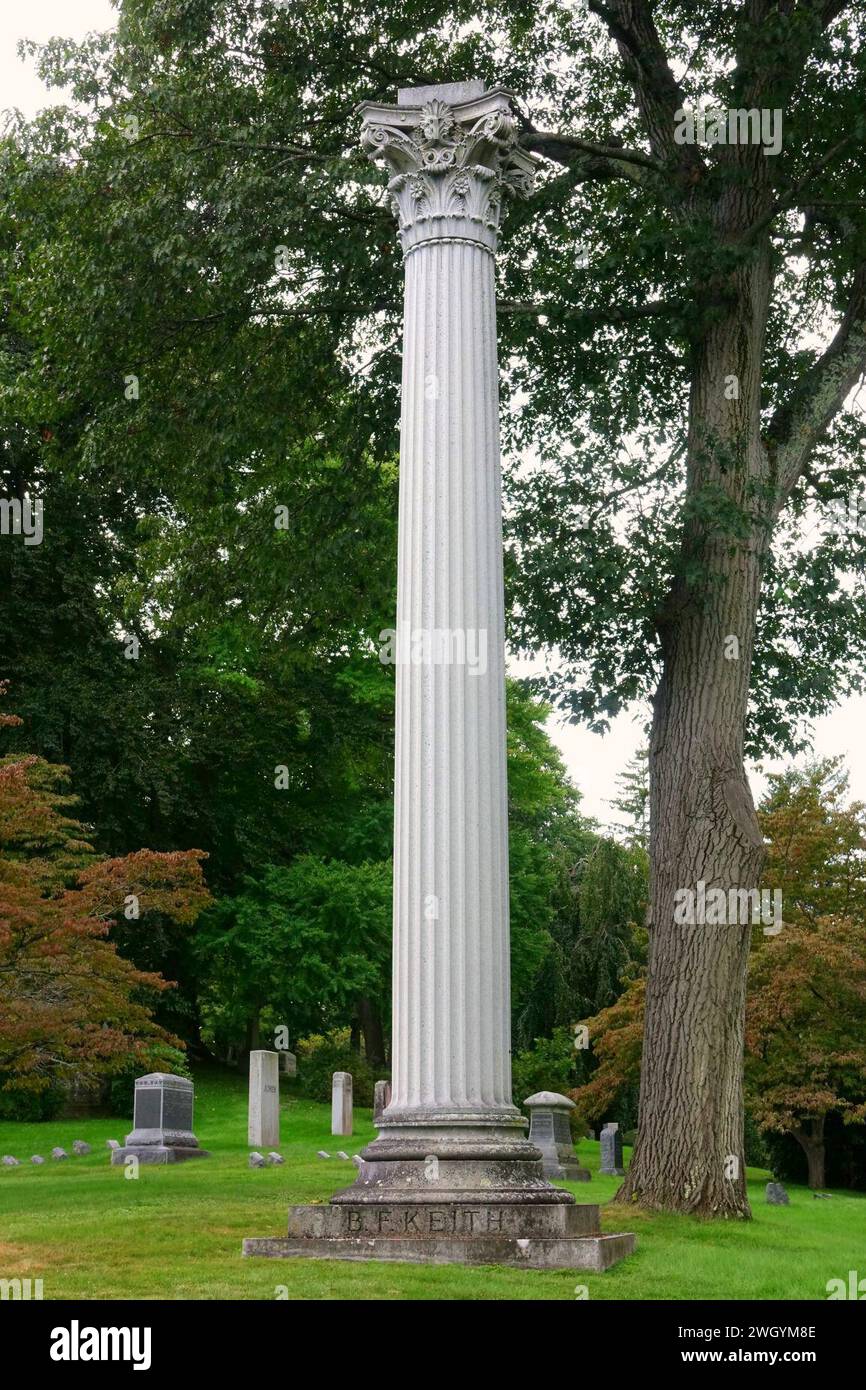 B.F. Keith - Newton Cemetery & Arboretum - Newton Center, MA Stockfoto