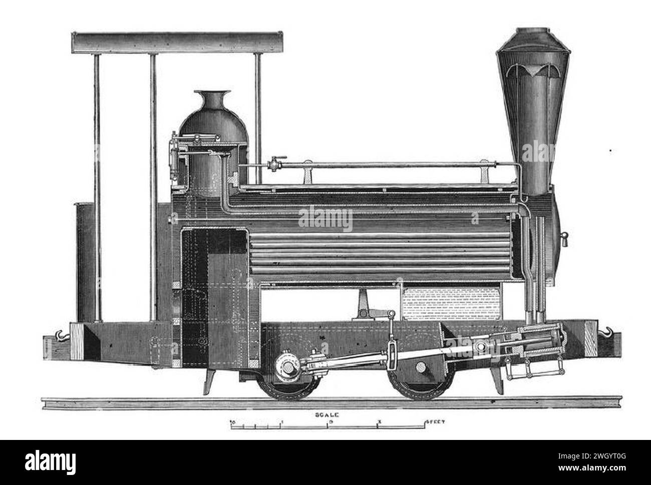 Bagnall Umkehrsattellokomotive Nr. 284 „Mercedita“, bestellt im Oktober 1879 von Manlove & Co of Nottingham für Puerto Rico oder Nr. 285 (The Engineer, 12. November 1880) B. Stockfoto