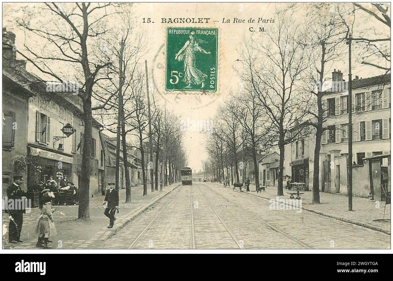 Bagnolet.Rue de Paris.1916. Stockfoto