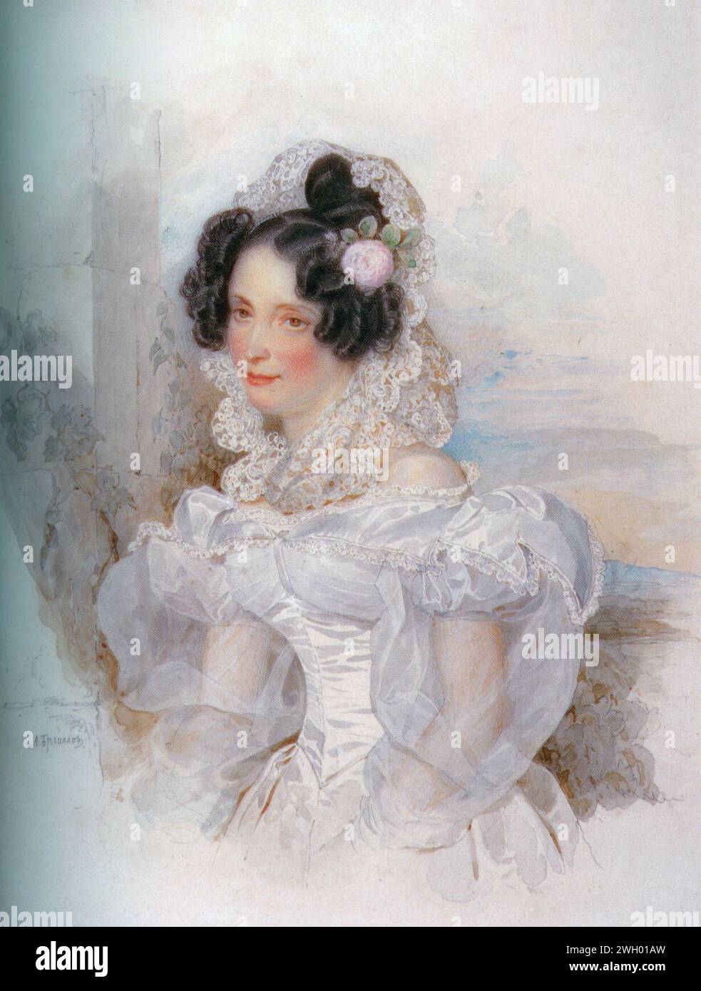 Bakunina Jekaterina Pawlovna, von Alexander Brullov. Stockfoto