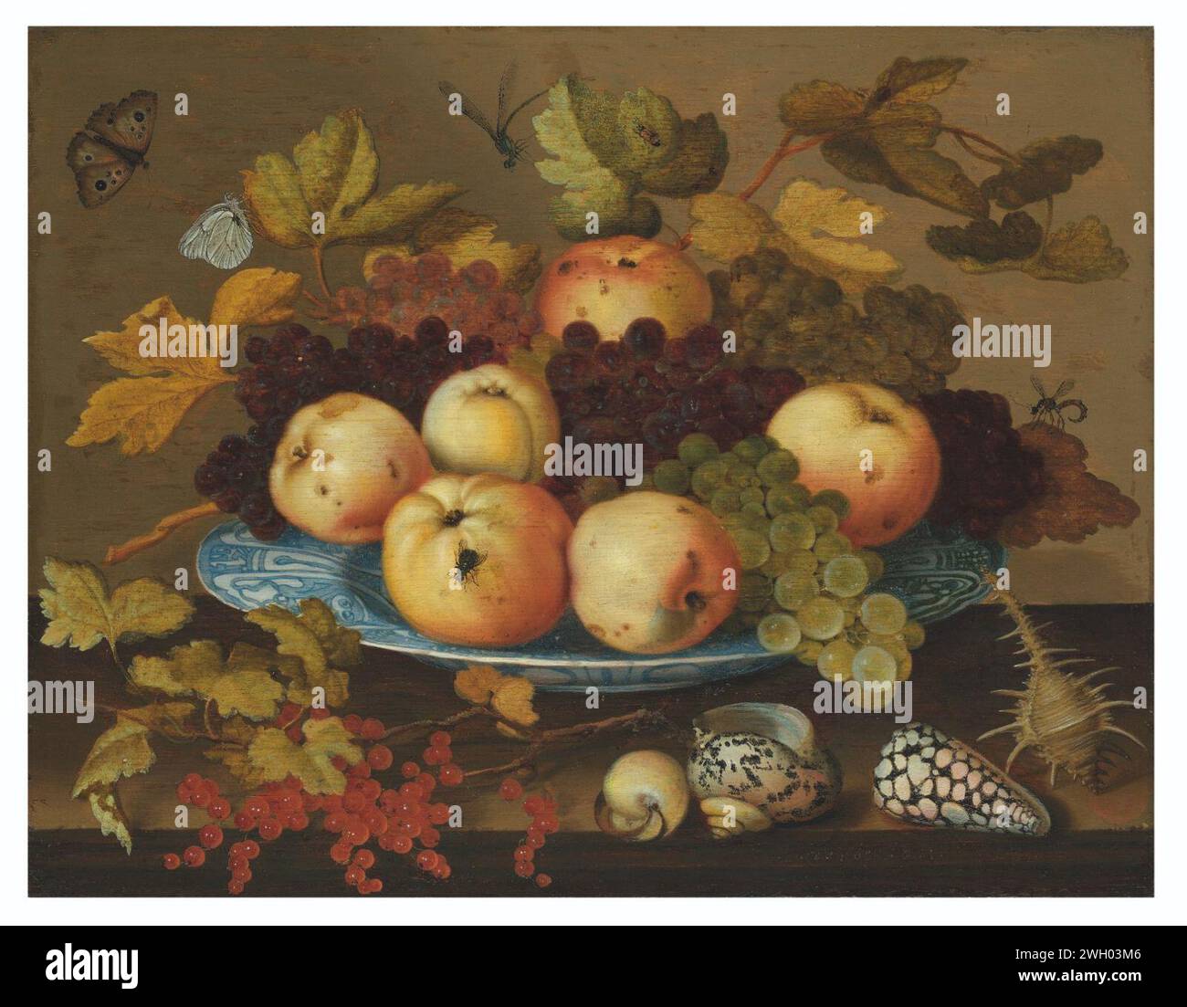 Balthasar van der ast-Frucht in einer wan-li-Porzellanschale auf einem Tisch 063457) (1). Stockfoto