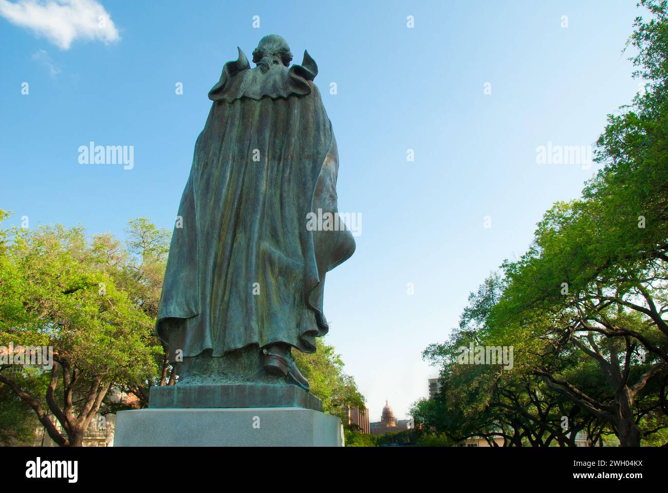 George Washington Statue (1955 von Pompeo Coppini), 1. Präsident der Vereinigten Staaten, auf dem Campus der Universität von Texas Stockfoto