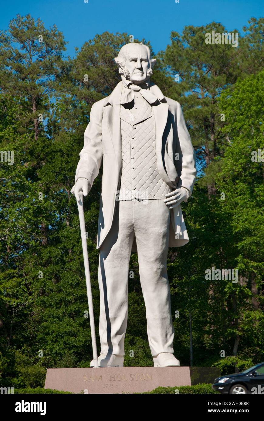 Sam Houston, 67 Meter hohe Statue von David Adickes, die weltweit größte Statue eines amerikanischen Helden - Huntsville State Park in Huntsville, Texas, USA Stockfoto
