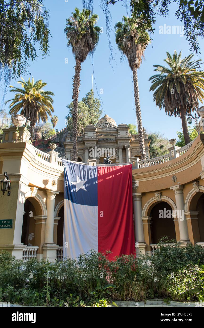 Eintritt zum Santa Lucia Hill in Santiago, Chile Stockfoto