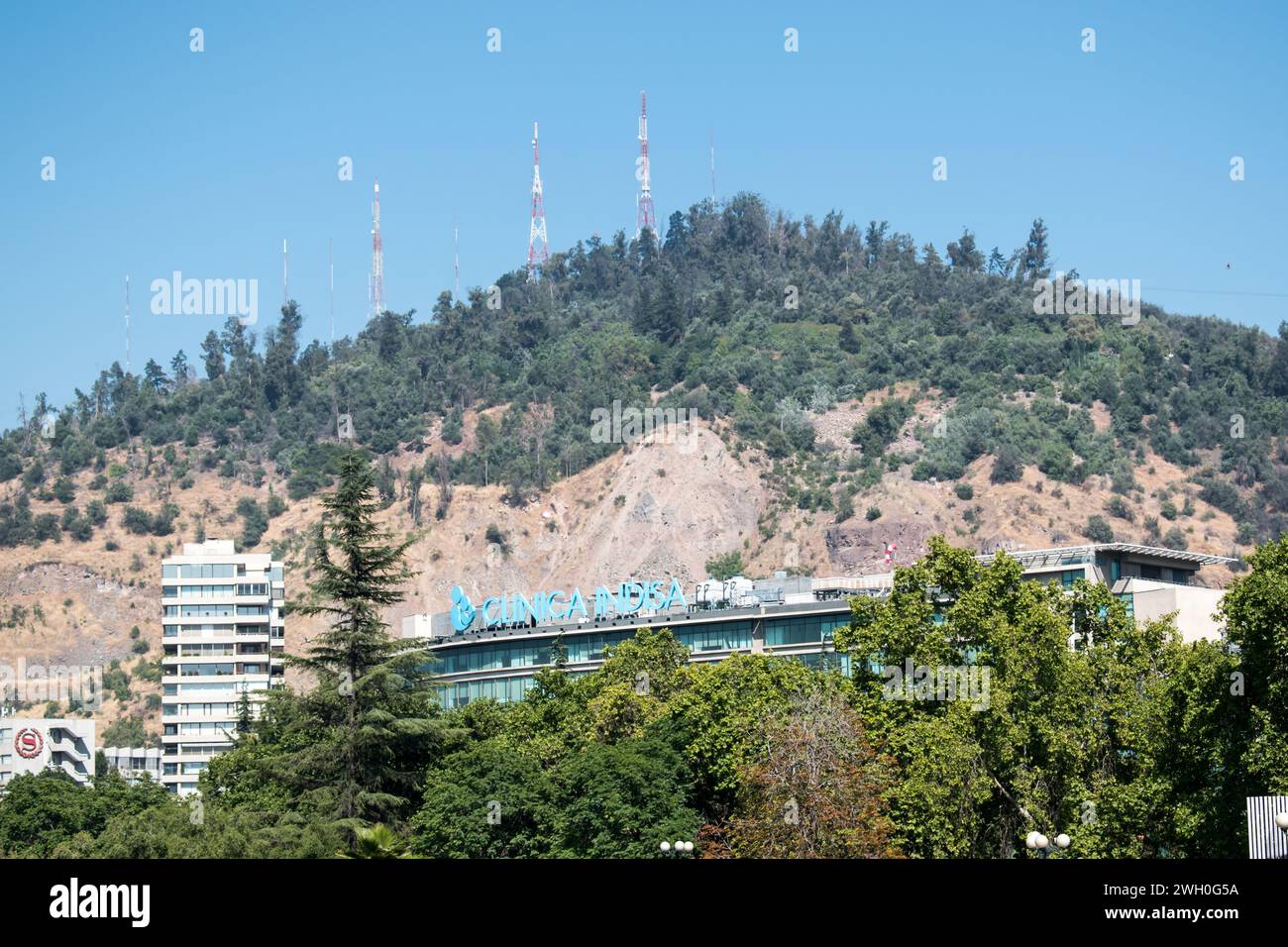 San Cristobal Hill in Santiago, Chile Stockfoto