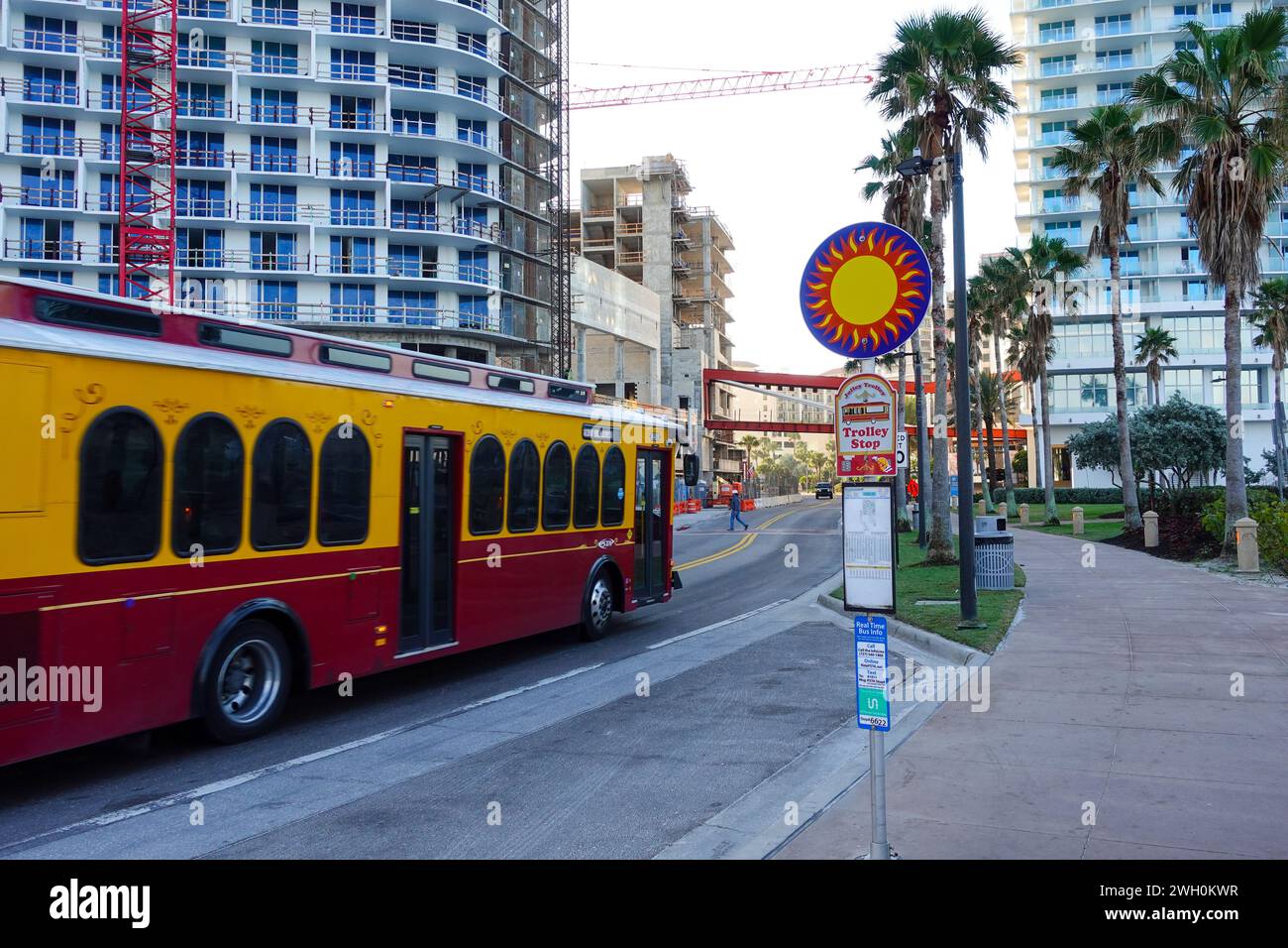 Clearwater Beach Touristenbus Stockfoto