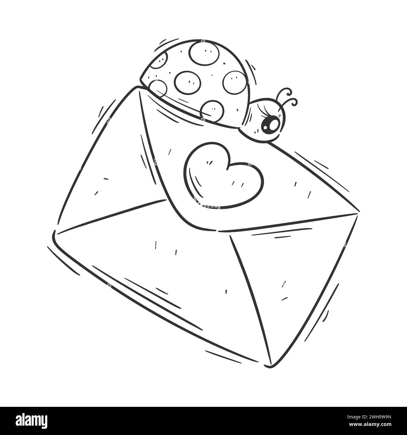 Handgezeichnetes Briefkopfdesign zum Ausmalen Stock Vektor