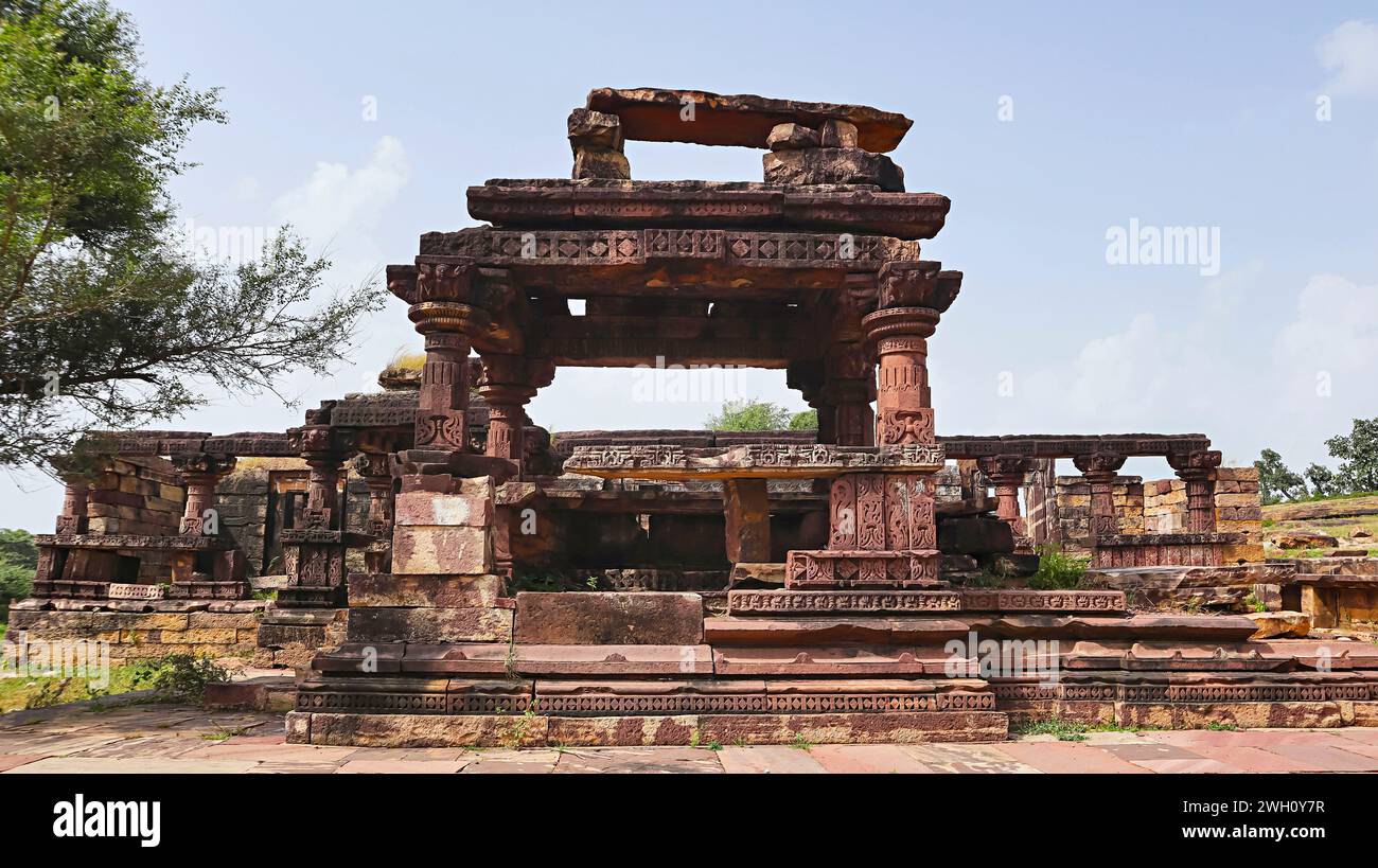 Hindu-Tempelkomplex von Kapri Chera, die Tempelgruppe aus dem 13. Jahrhundert, Baran, Rajasthan, Indien. Stockfoto