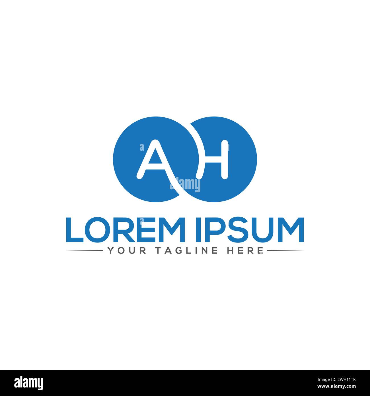 AH Letter Logodesign. Einzigartiges und modernes Logo-Design. Stock Vektor
