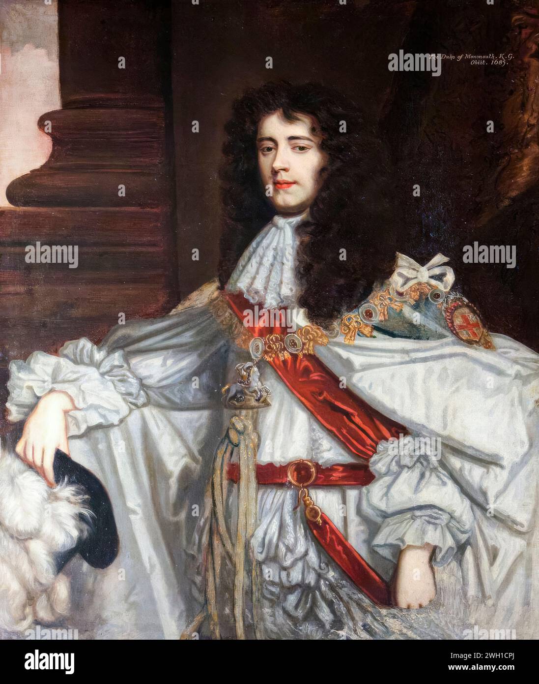 James Scott, 1. Duke of Monmouth, 1. Duke of Buccleuch (1649–1685), englischer Adliger und Offizier in den Niederlanden, Porträtgemälde in Öl auf Leinwand von Sir Peter Lely, um 1682 Stockfoto