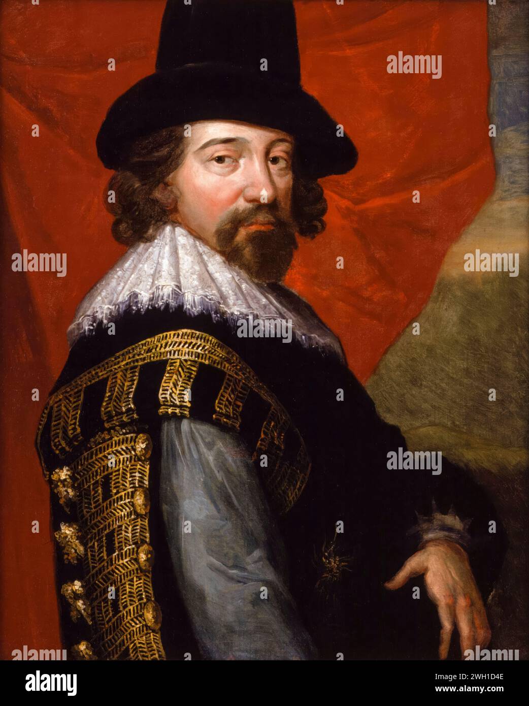 Sir Francis Bacon, 1. Viscount St Alban (1561–1626), englischer Philosoph und Staatsmann, Porträtgemälde in Öl auf Leinwand von John Vanderbank, um 1731 Stockfoto