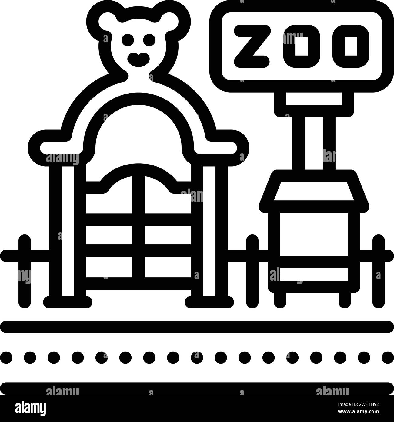 Symbol für Zoo, Menagerie Stock Vektor