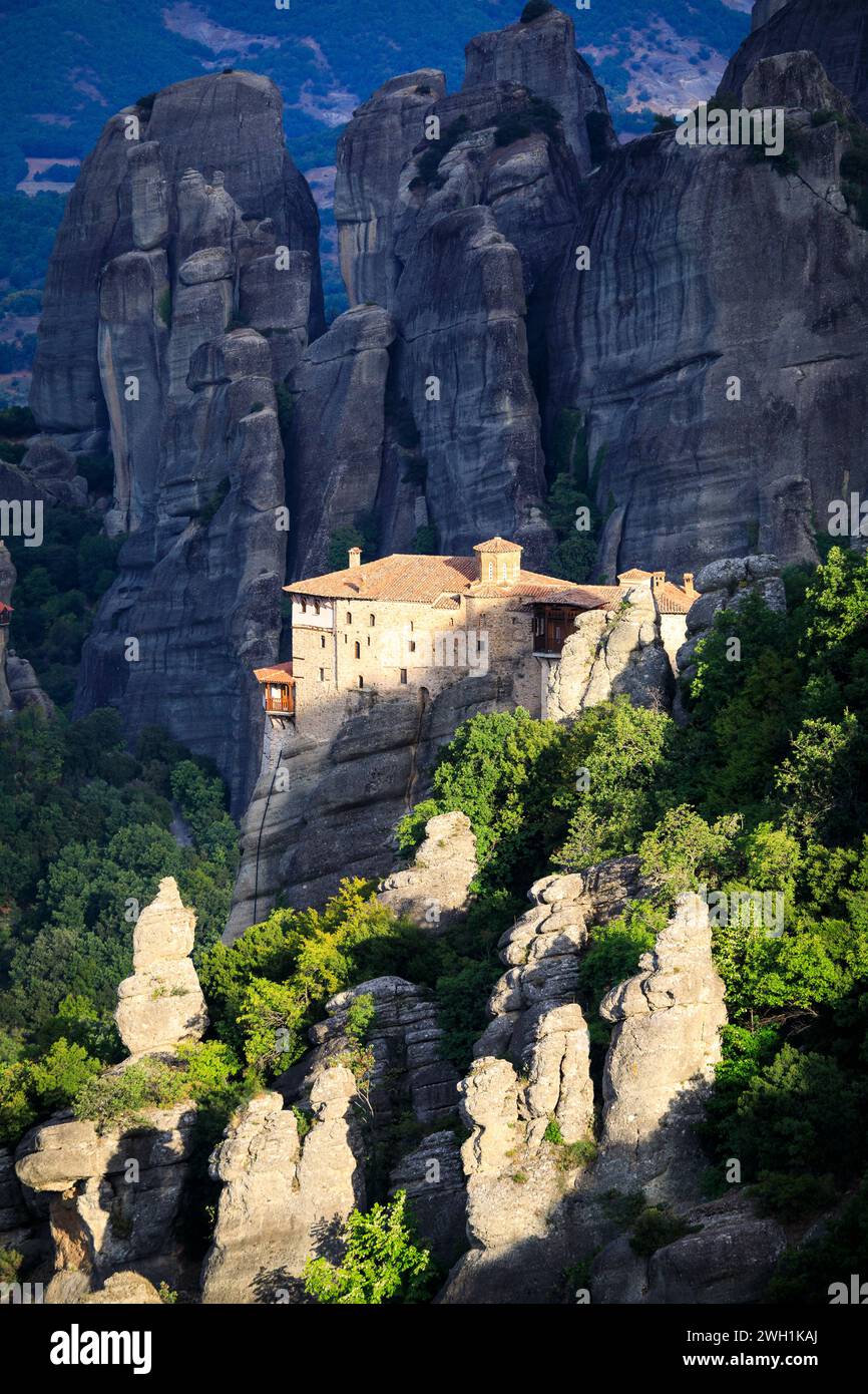 Kloster St. Nikolaos, Meteora, Griechenland Stockfoto