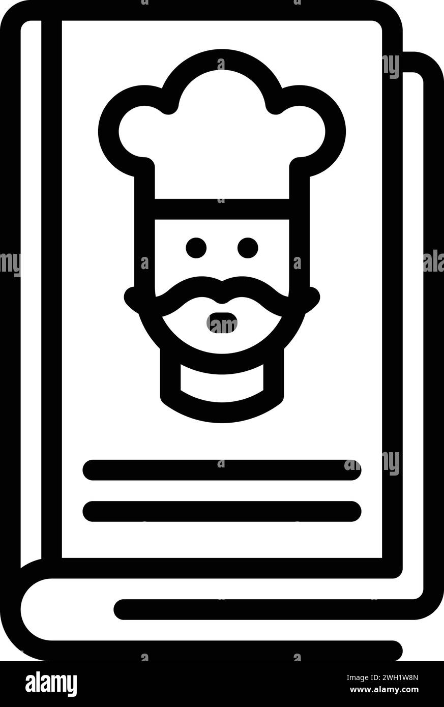 Symbol für Kochbuch, Kochkunst Stock Vektor