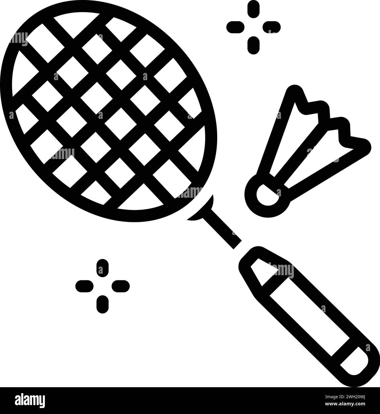 Symbol für Sport, Shuttlecock Stock Vektor