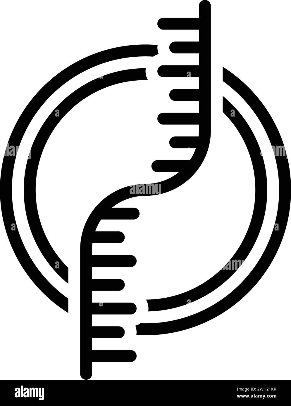 Symbol für dna, Gen Stock Vektor