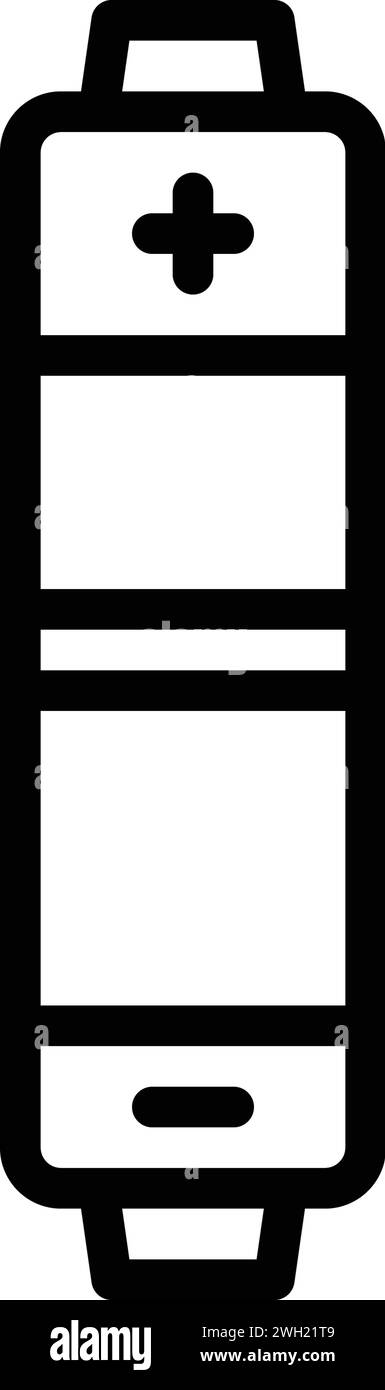 Symbol für aaa, Batterie Stock Vektor