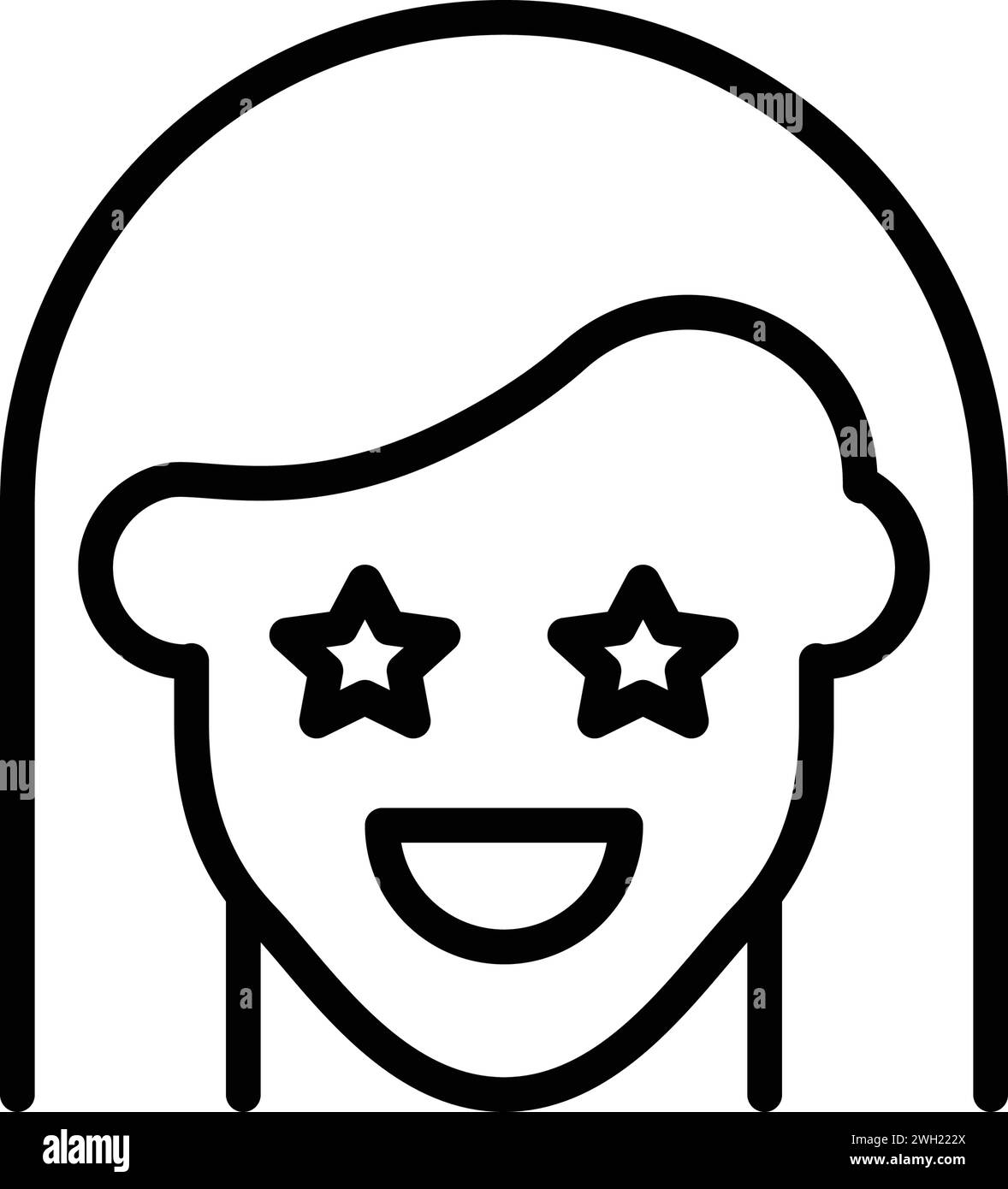 Symbol für aufgeregt, aufgeregt Stock Vektor