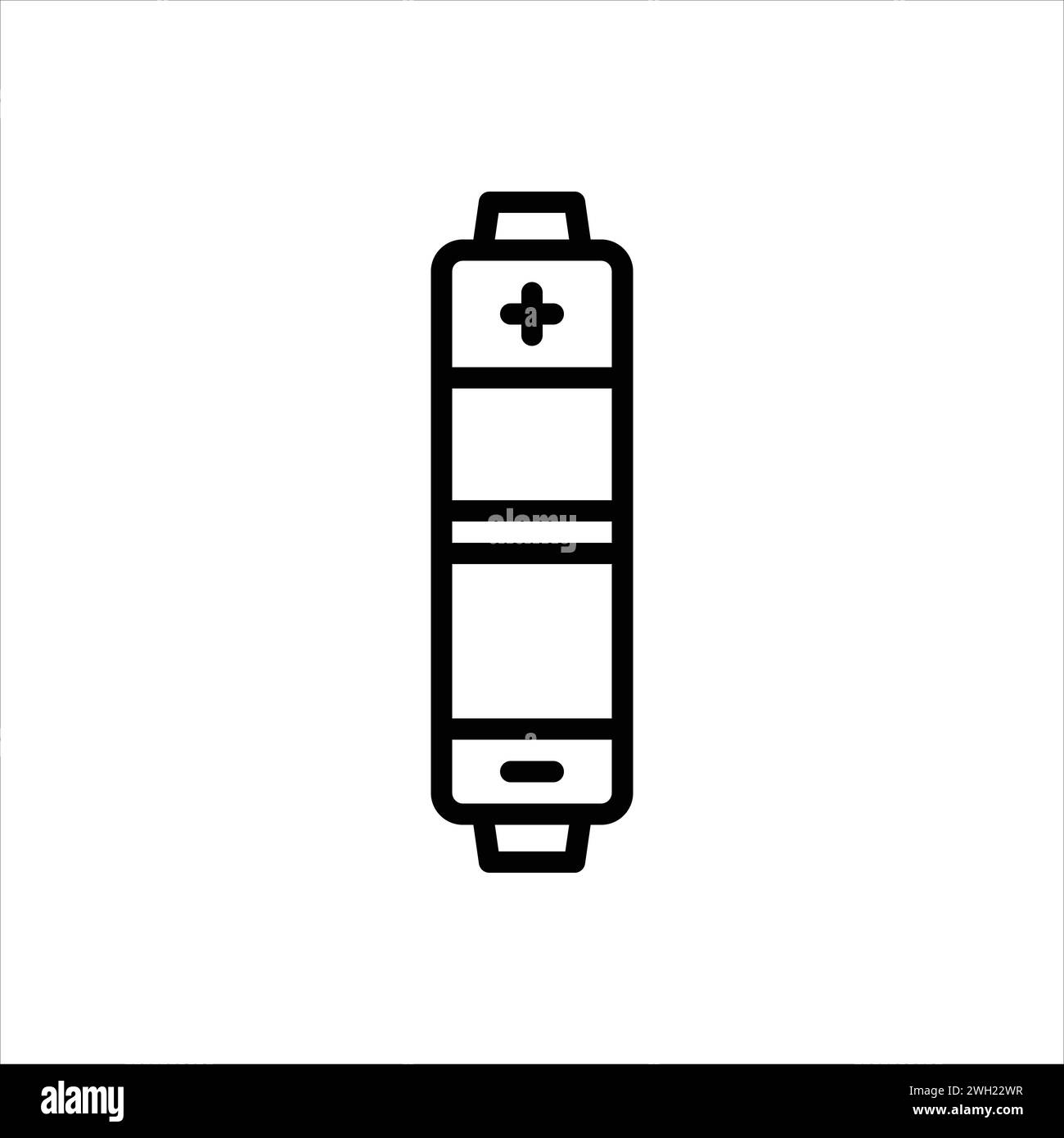 Symbol für aaa, Batterie Stock Vektor