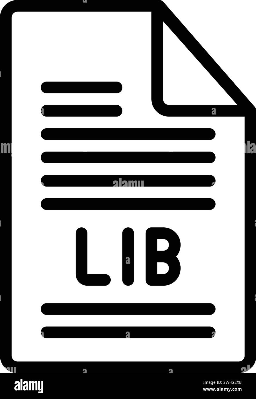Symbol für lib,file Stock Vektor