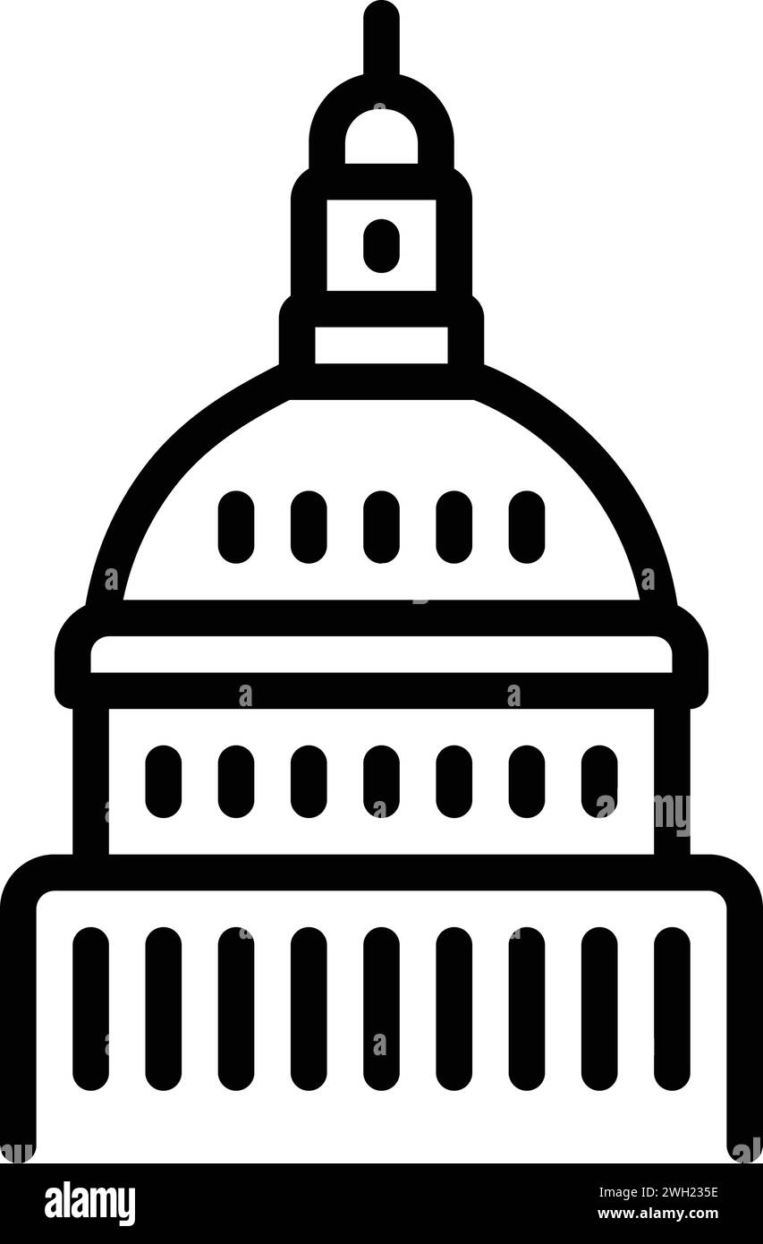 Symbol für Capitol, Gebäude Stock Vektor