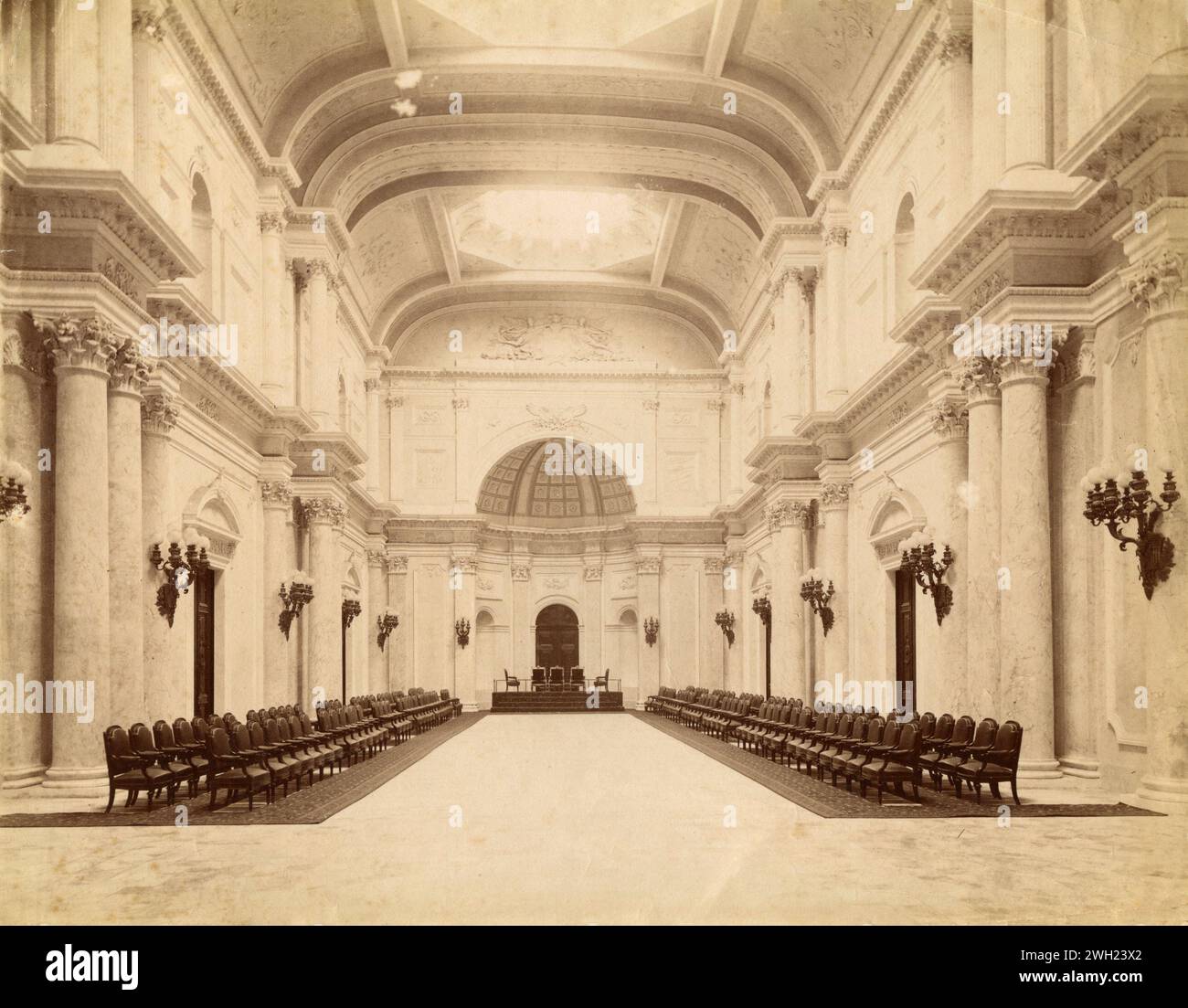 Sitzungssaal des chilenischen Nationalkongresses, Santiago del Chile, 1900er Jahre Stockfoto
