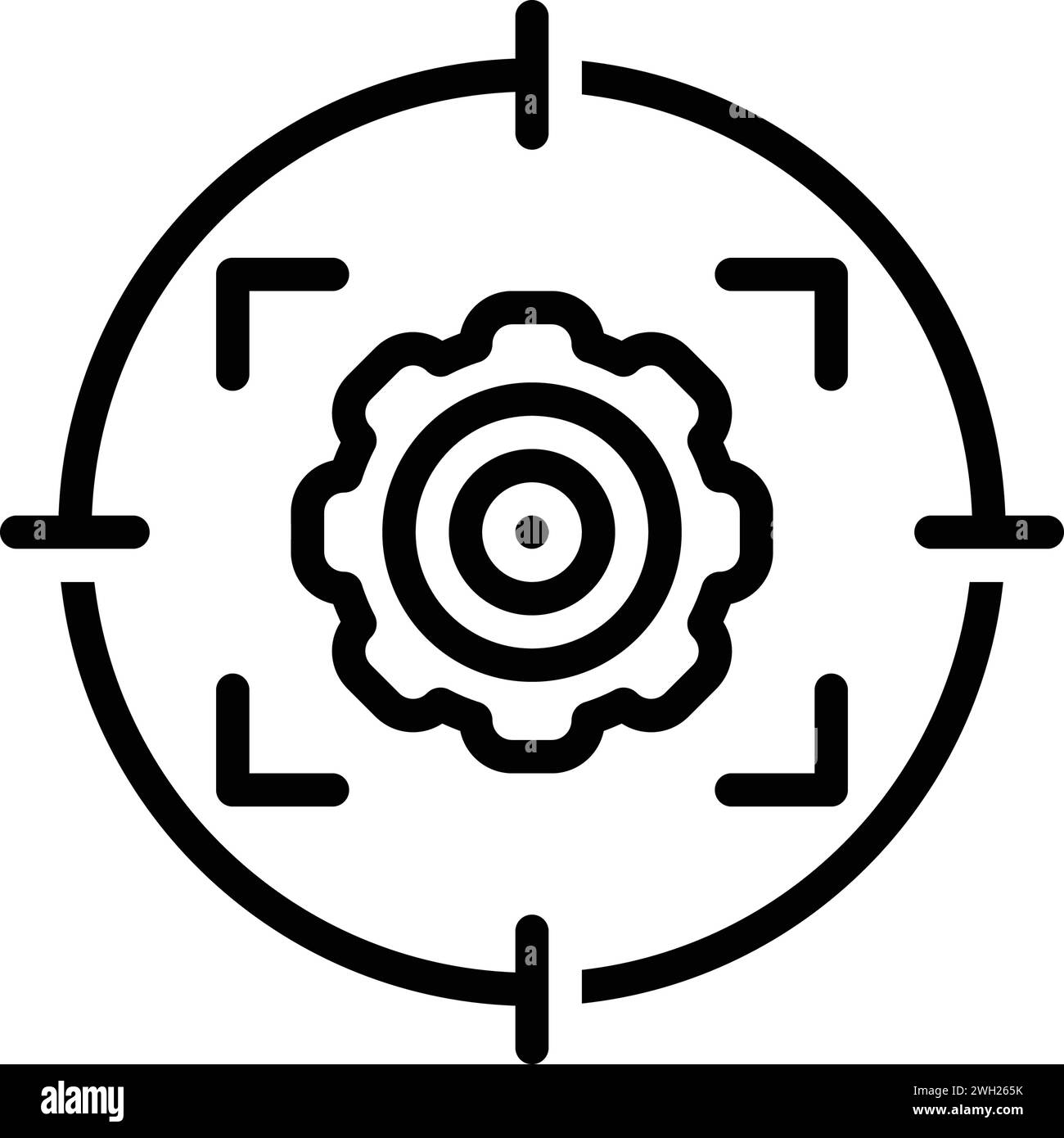 Symbol für Geltungsbereich, Ziel Stock Vektor