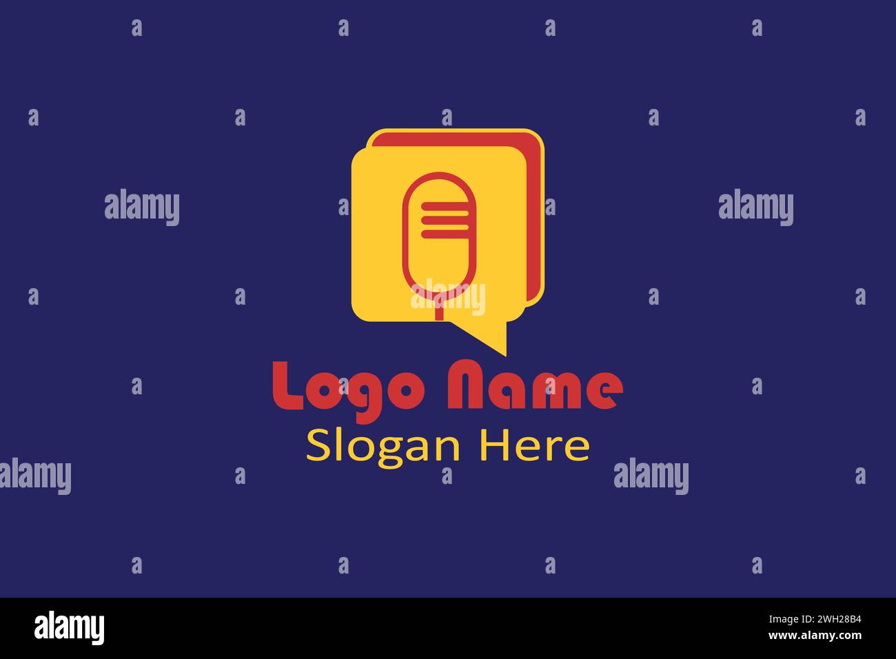 PODCAST-LOGO Stock Vektor