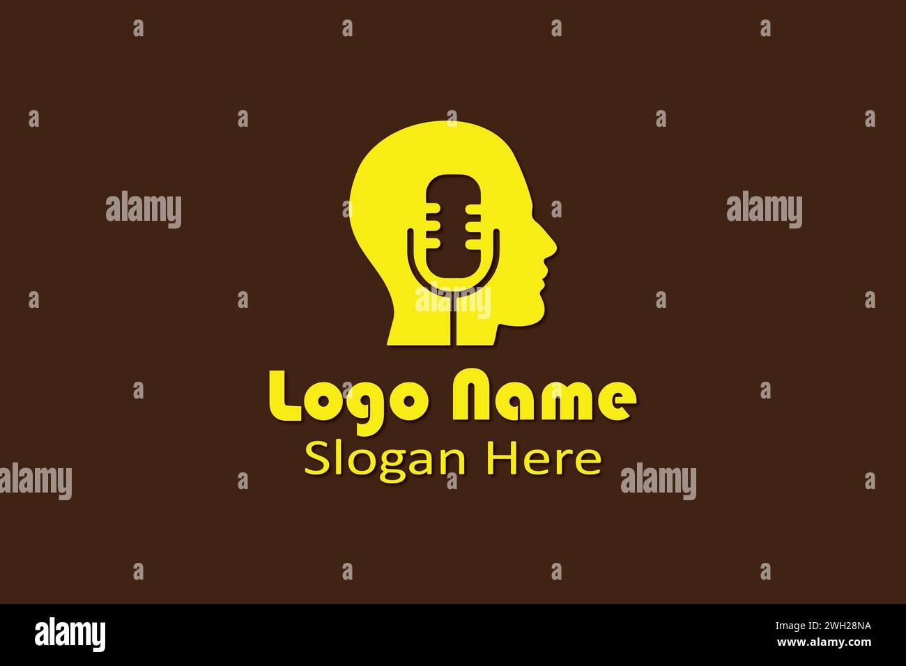 PODCAST-LOGO Stock Vektor