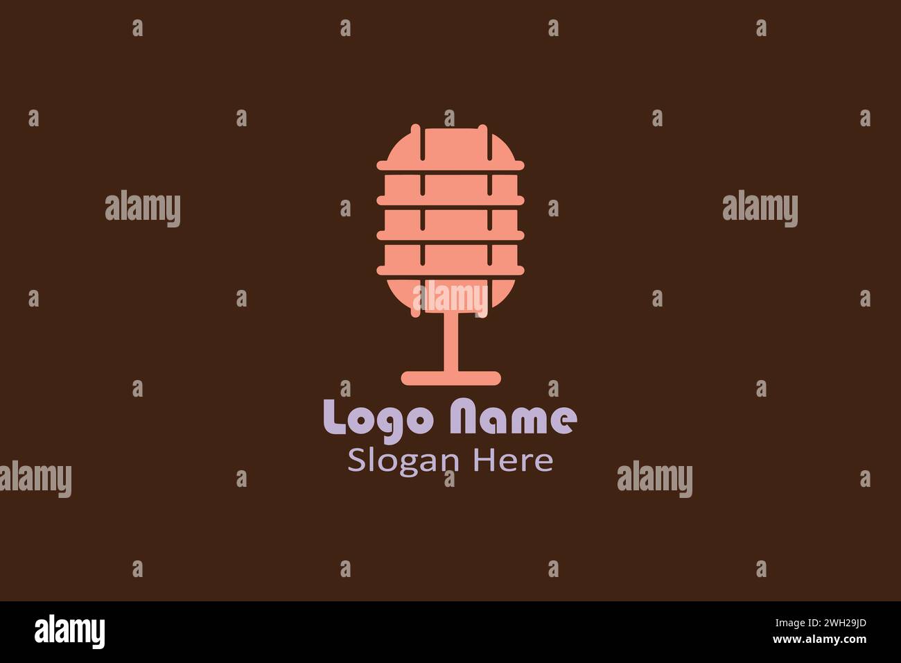 PODCAST-LOGO Stock Vektor