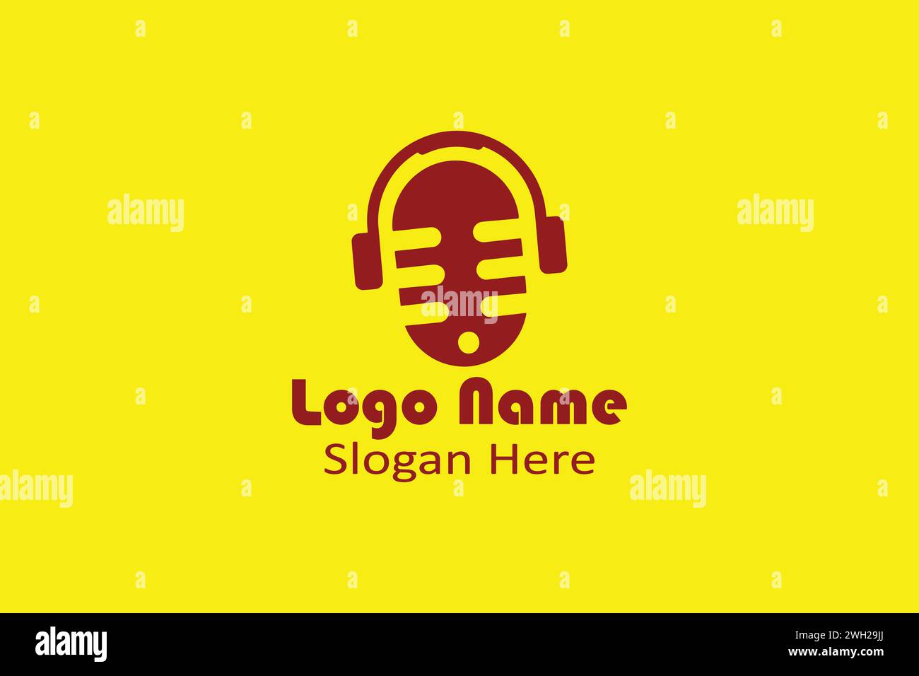 PODCAST-LOGO Stock Vektor