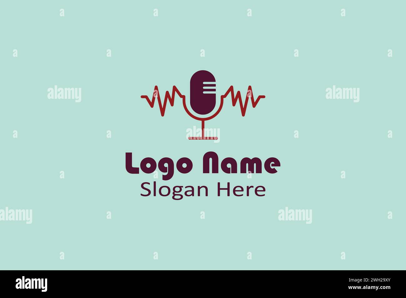 PODCAST-LOGO Stock Vektor