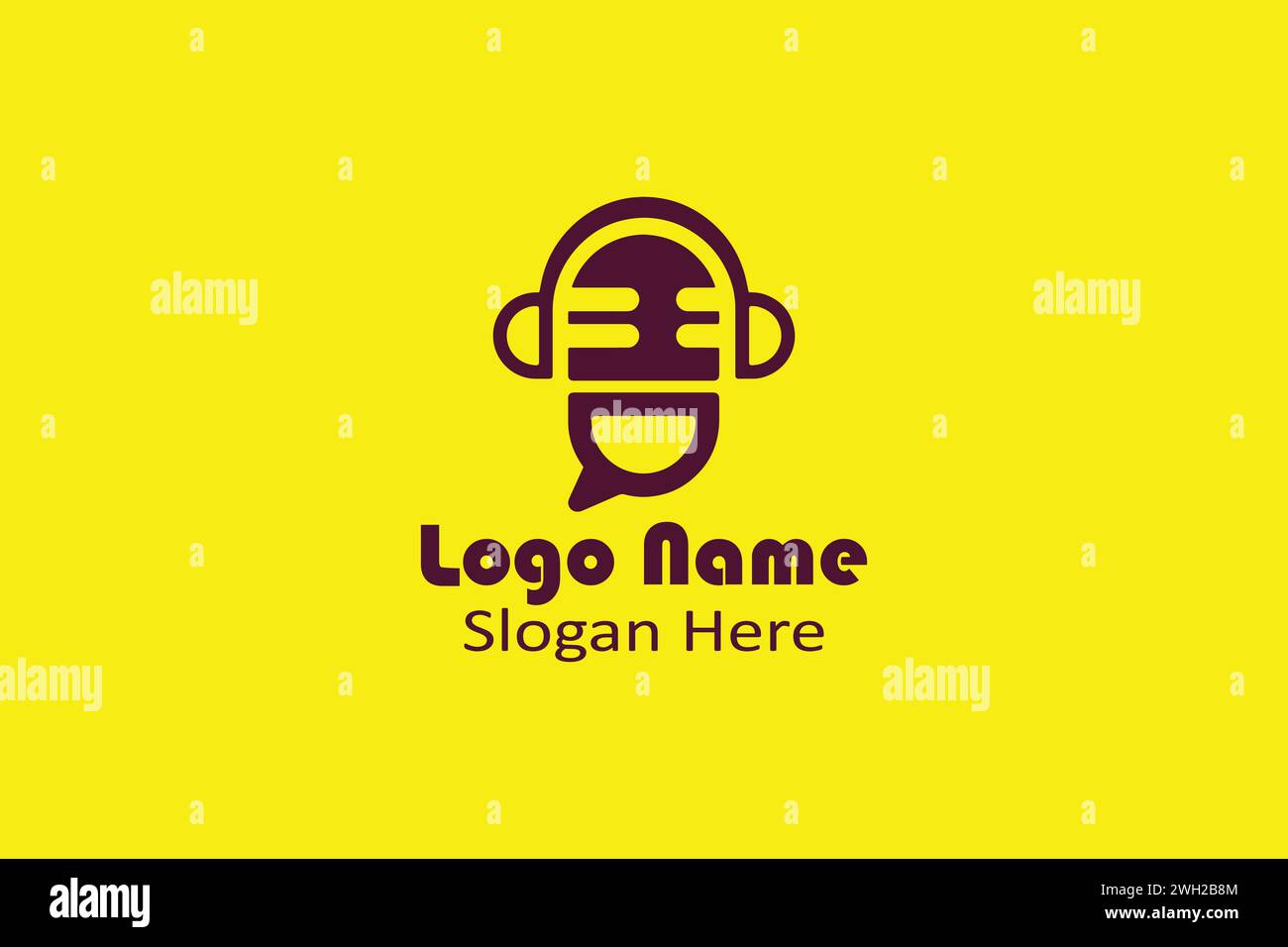 PODCAST-LOGO Stock Vektor