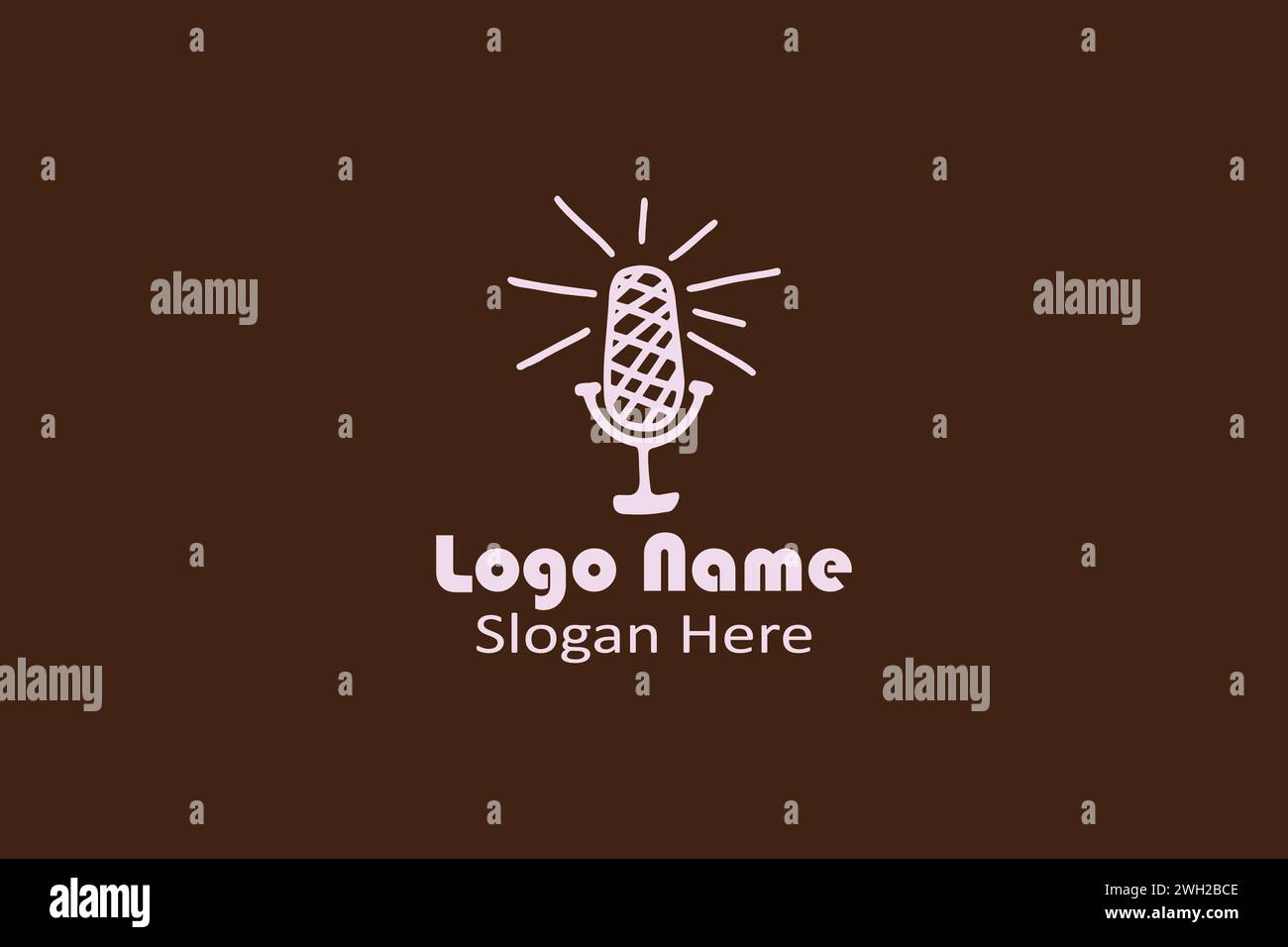 PODCAST-LOGO Stock Vektor