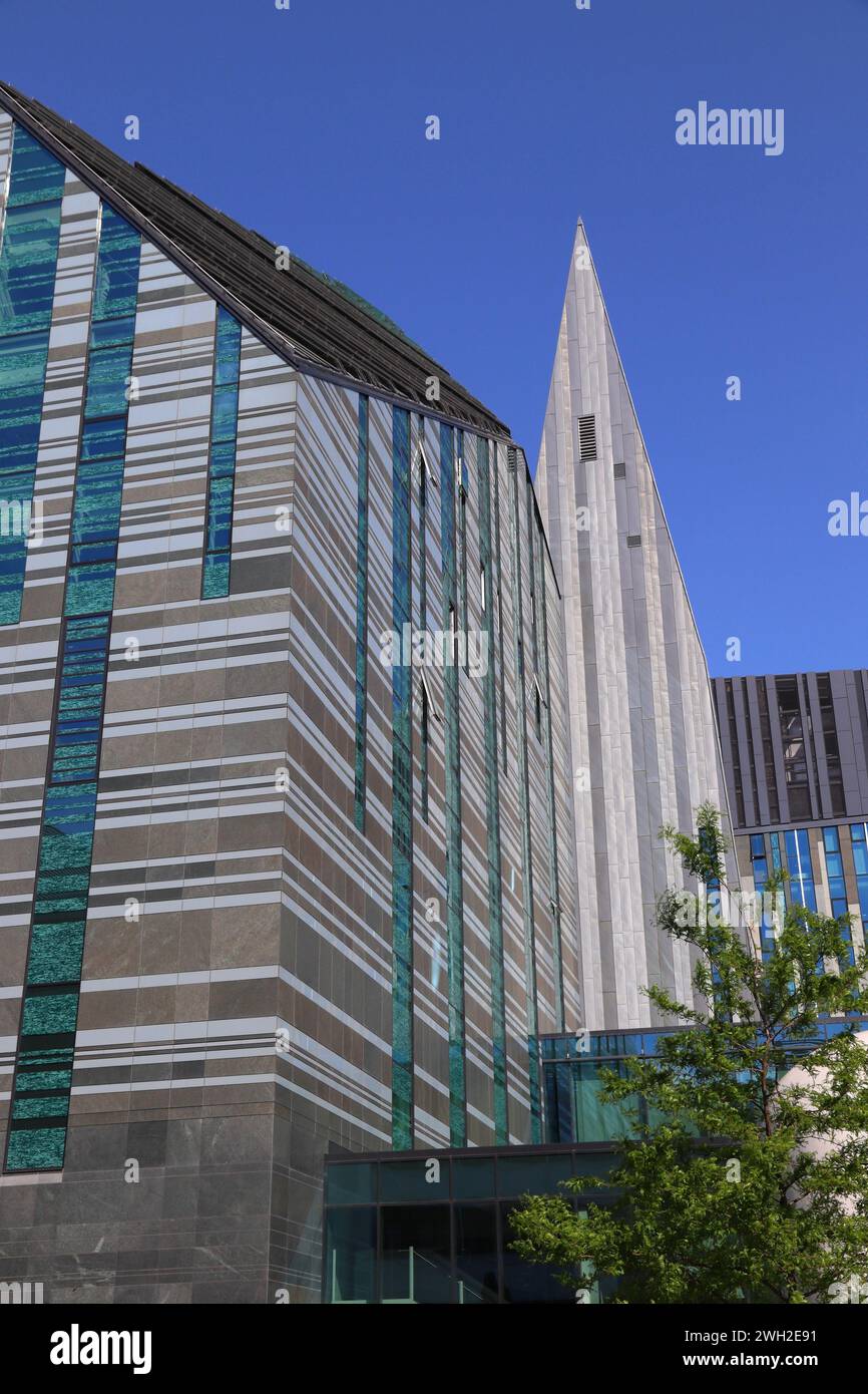 LEIPZIG, Deutschland - Mai 9, 2018: Augusteum, Hauptgebäude der Universität Leipzig in Deutschland. Die Universität besteht seit dem 15. Jahrhundert und hat z.z. Stockfoto
