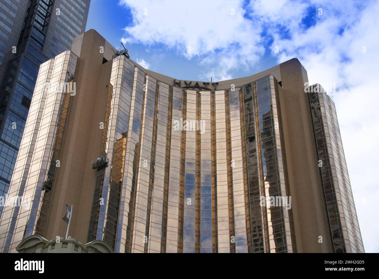 MELBOURNE, AUSTRALIEN - 9. FEBRUAR 2008: Hotel Hyatt in Melbourne, Australien. Die Hyatt Hotels Corporation wurde 1957 gegründet und hatte 2014 587 Immobilien Stockfoto