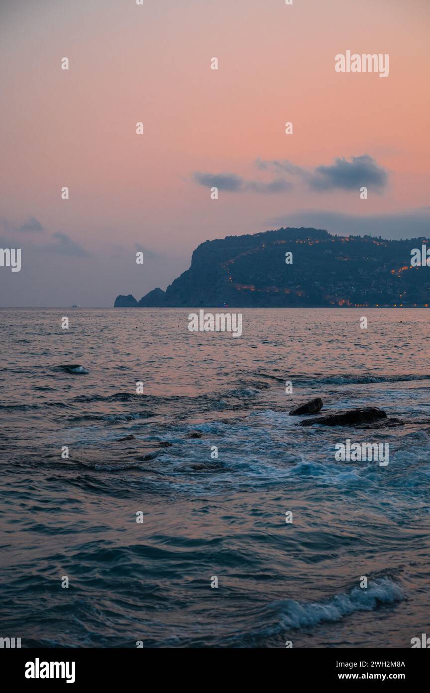 Wunderschönes Evidence am Strand von Alanya in der Türkei Stockfoto