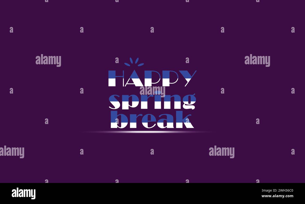 Happy Spring Break Hintergrundbilder und Hintergründe, die Sie herunterladen und auf Ihrem Smartphone, Tablet oder Computer verwenden können. Stock Vektor