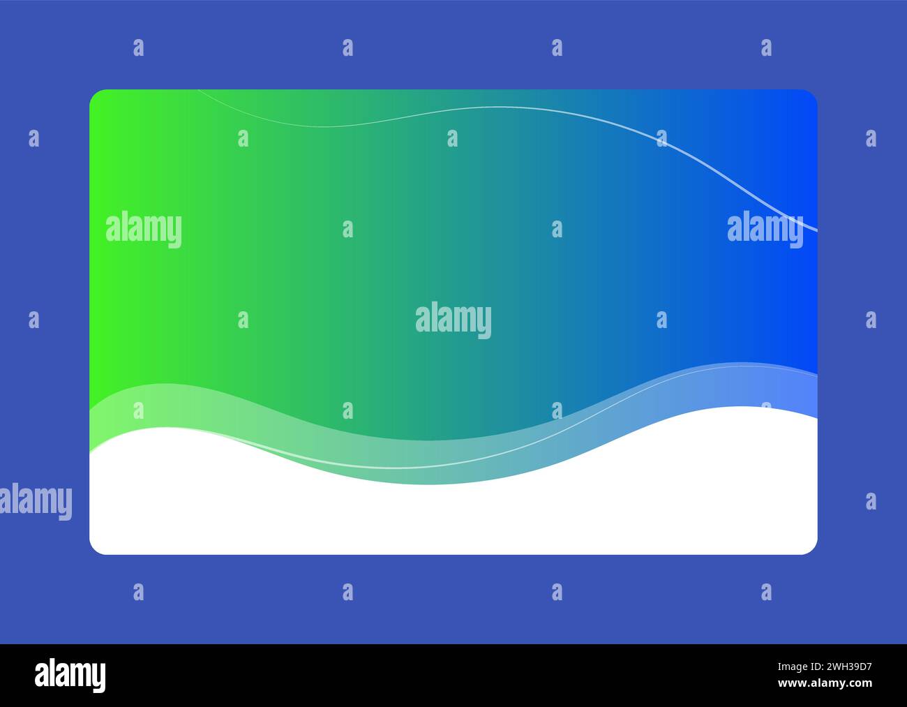 Abstrakter weißer und blauer Hintergrund mit gekrümmten Linien Stock Vektor